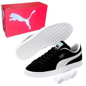 Puma Suede Classic Xxi Sneakers Shoe Womens 13 Mens 11.5 Black & White New Box